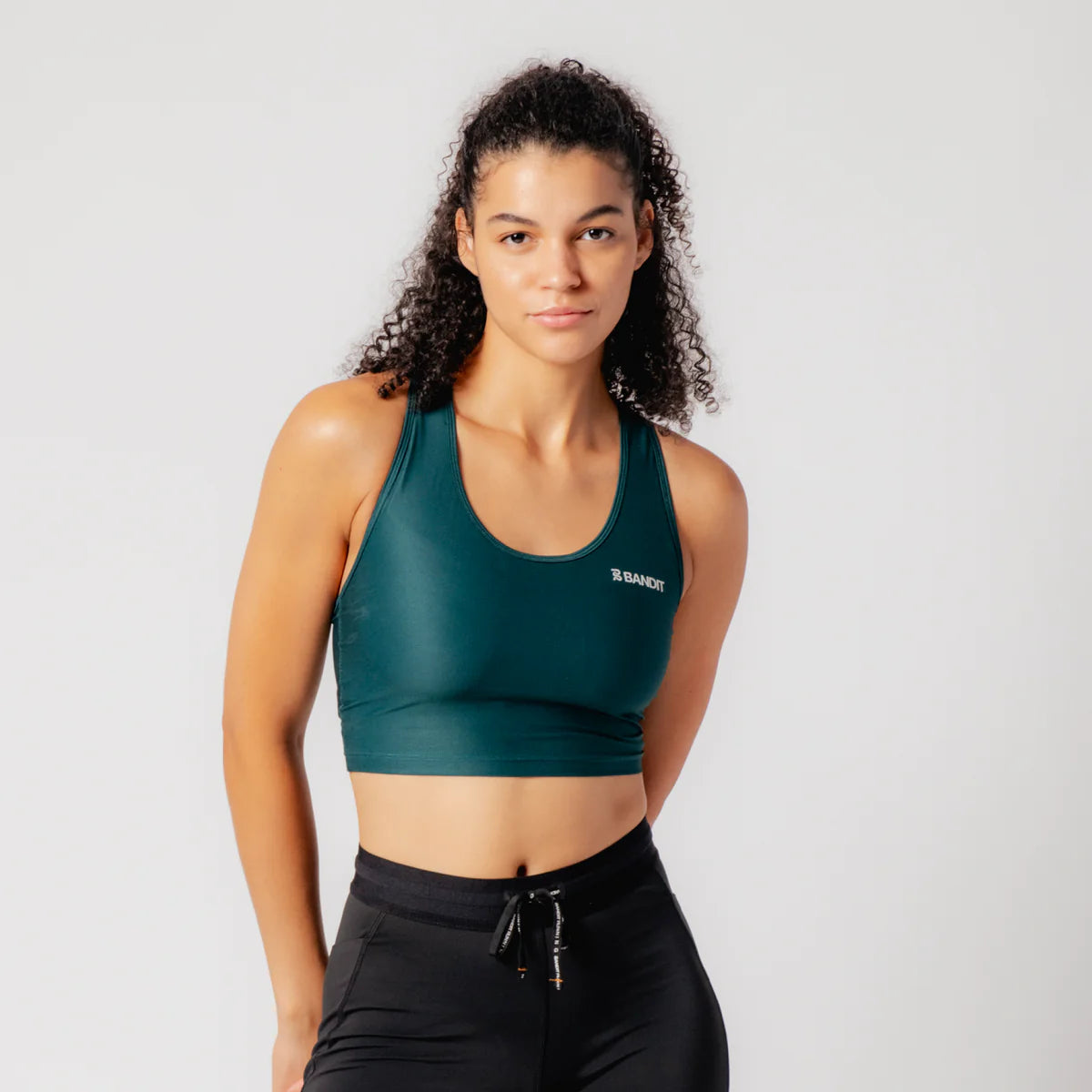 Drift™ Crop Singlet w/ Built in Bra - White