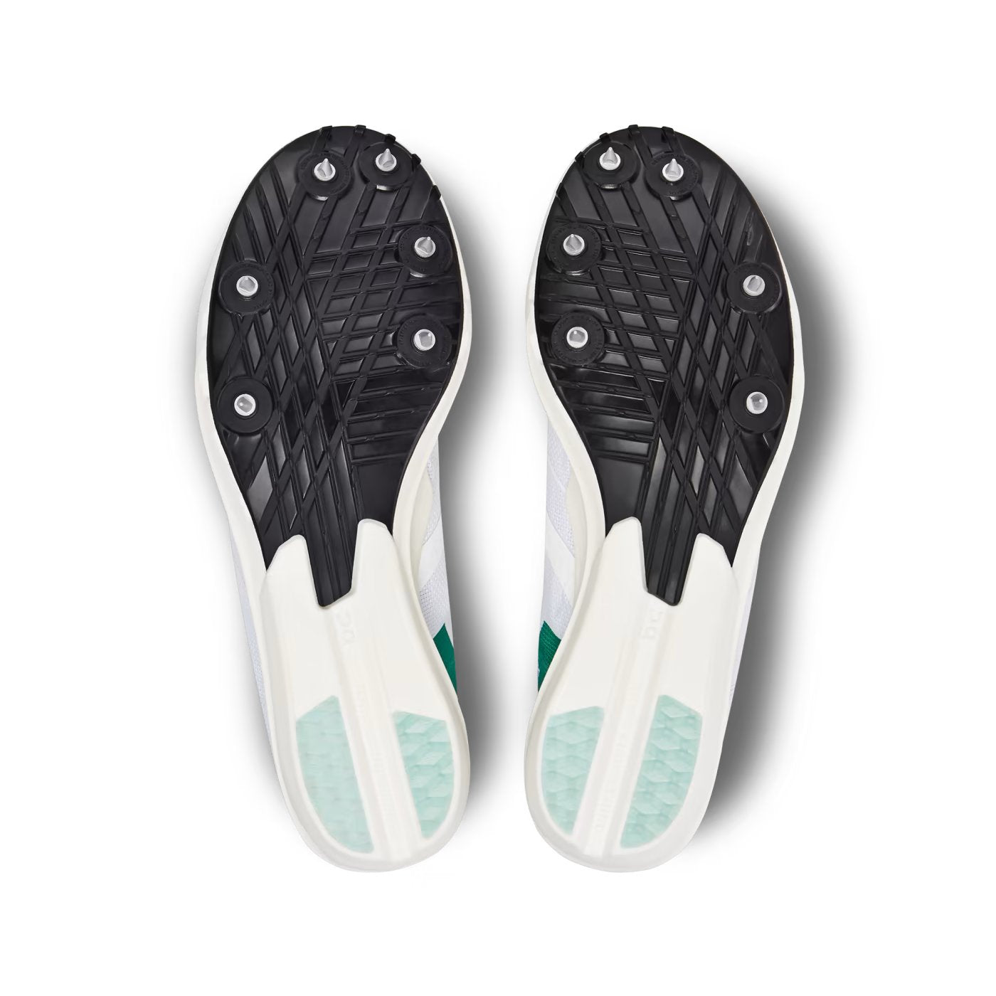 on Cloudspike 1500M 12 , Undyed White/Mint (Men's)